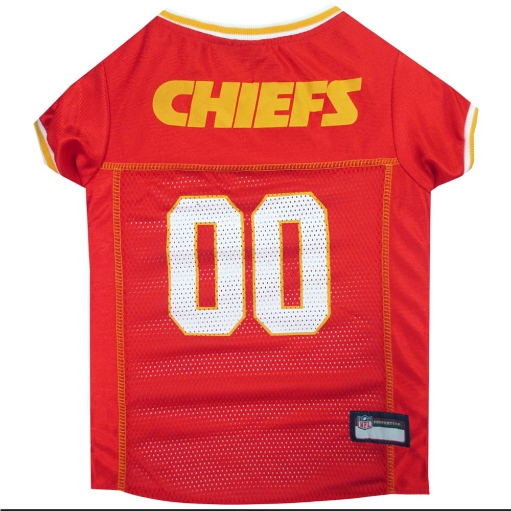 NWT NFL Chiefs Pet Dog Mesh Jersey XS